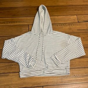 Charlotte Russe black and white striped sweatshirt